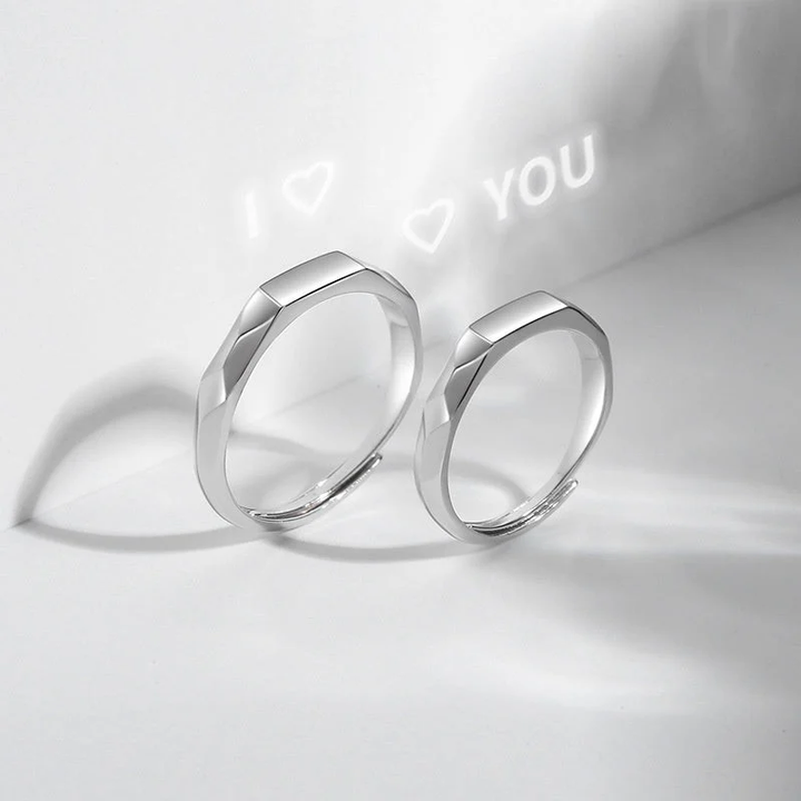 Couple's Sunlight Message Ring