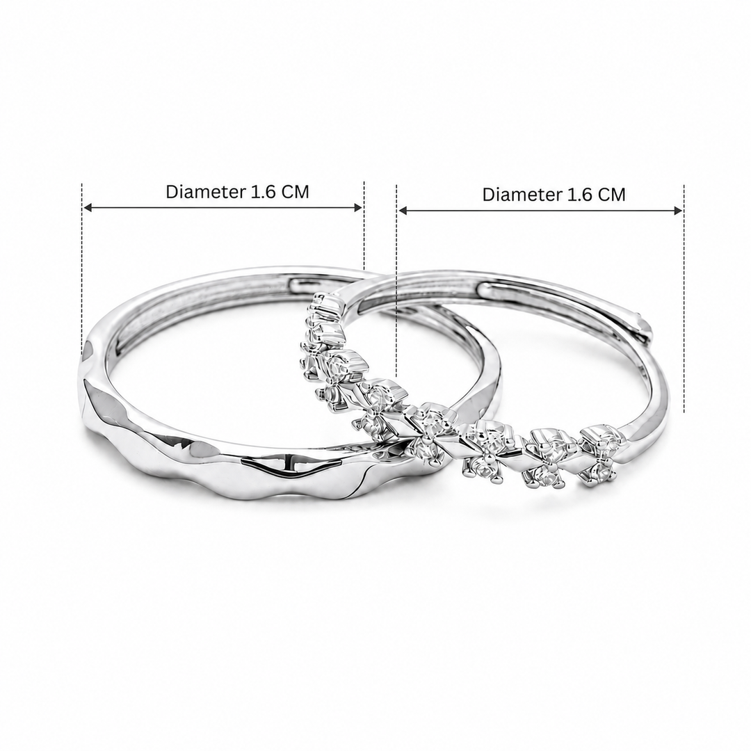 Silver Echo Him &amp; Her Ring