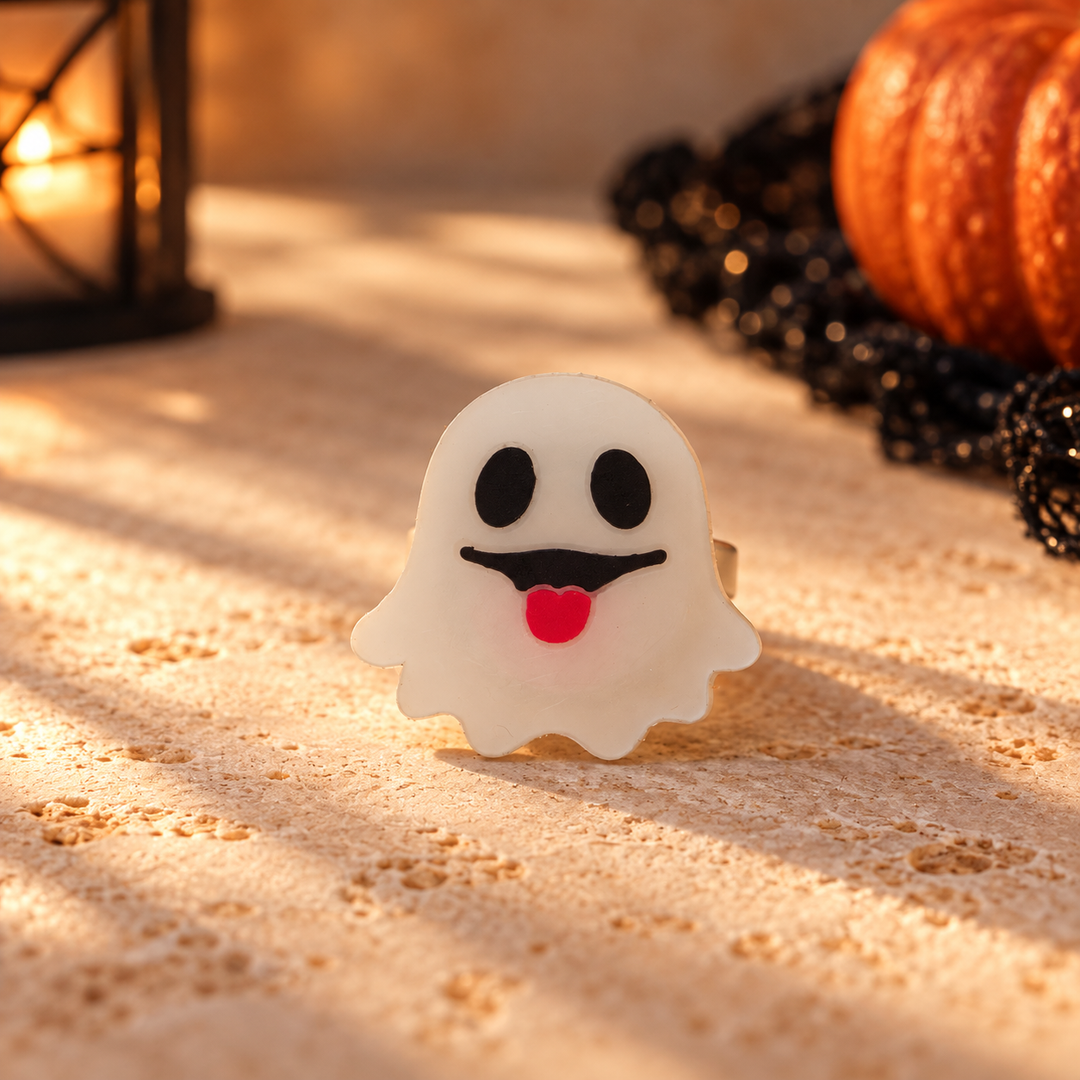 Grinny Pumpkin and Spooky Boo Ring Set