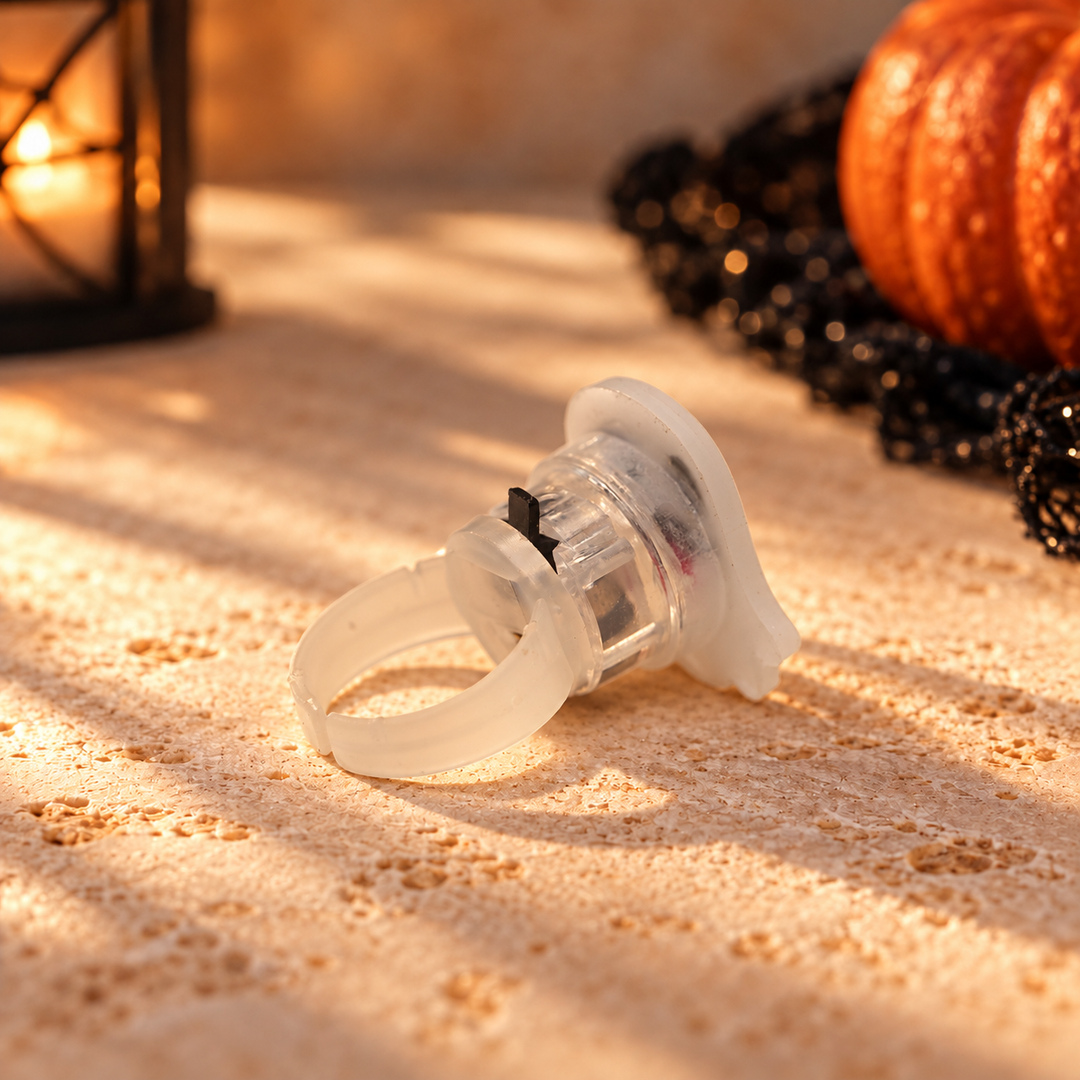 Grinny Pumpkin and Spooky Boo Ring Set