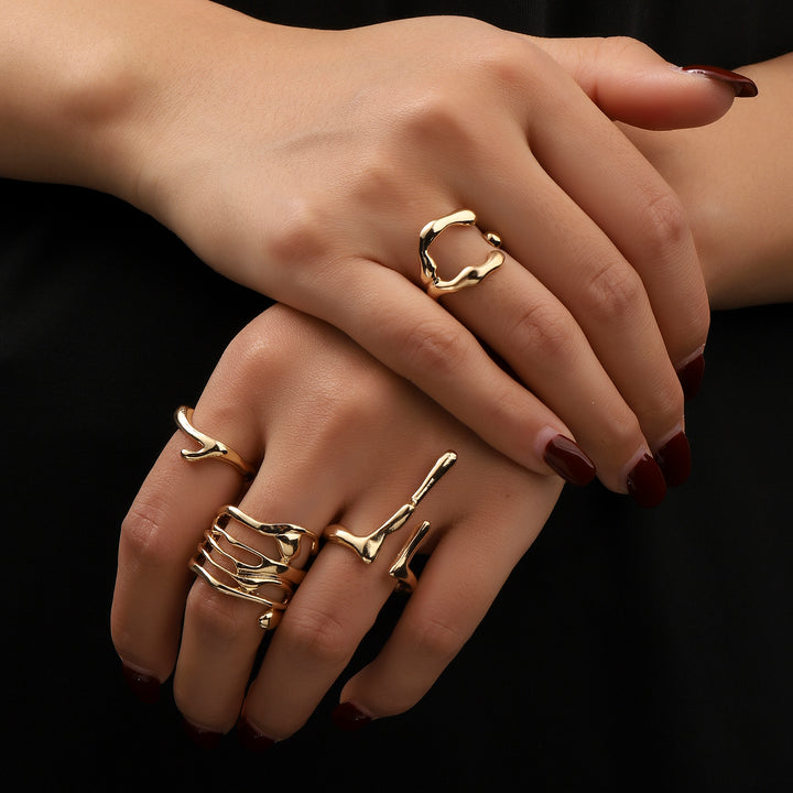 Set of 4 Stacked in Style Ring - Salty Accessories