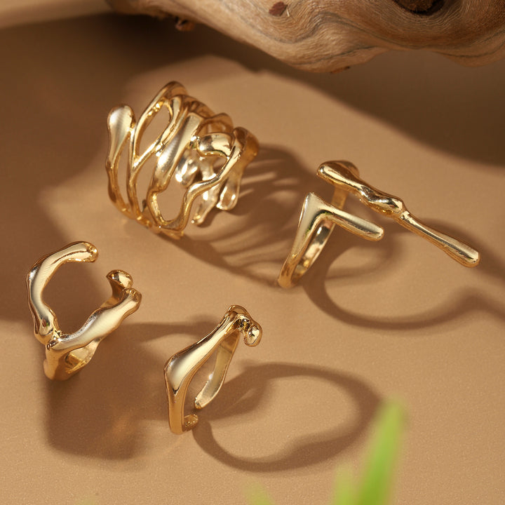 Set of 4 Stacked in Style Ring
