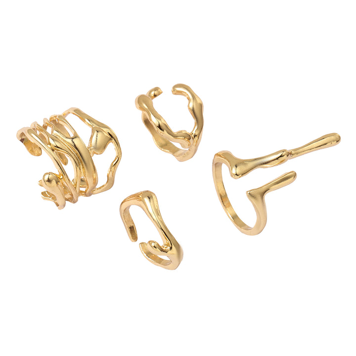 Set of 4 Stacked in Style Ring - Salty Accessories