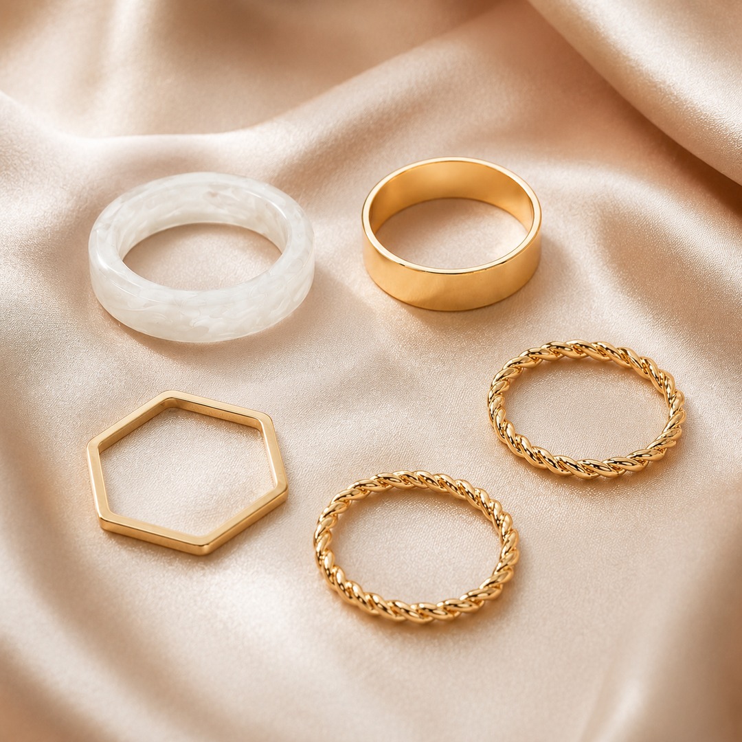Set Of 5 Utopia Rings