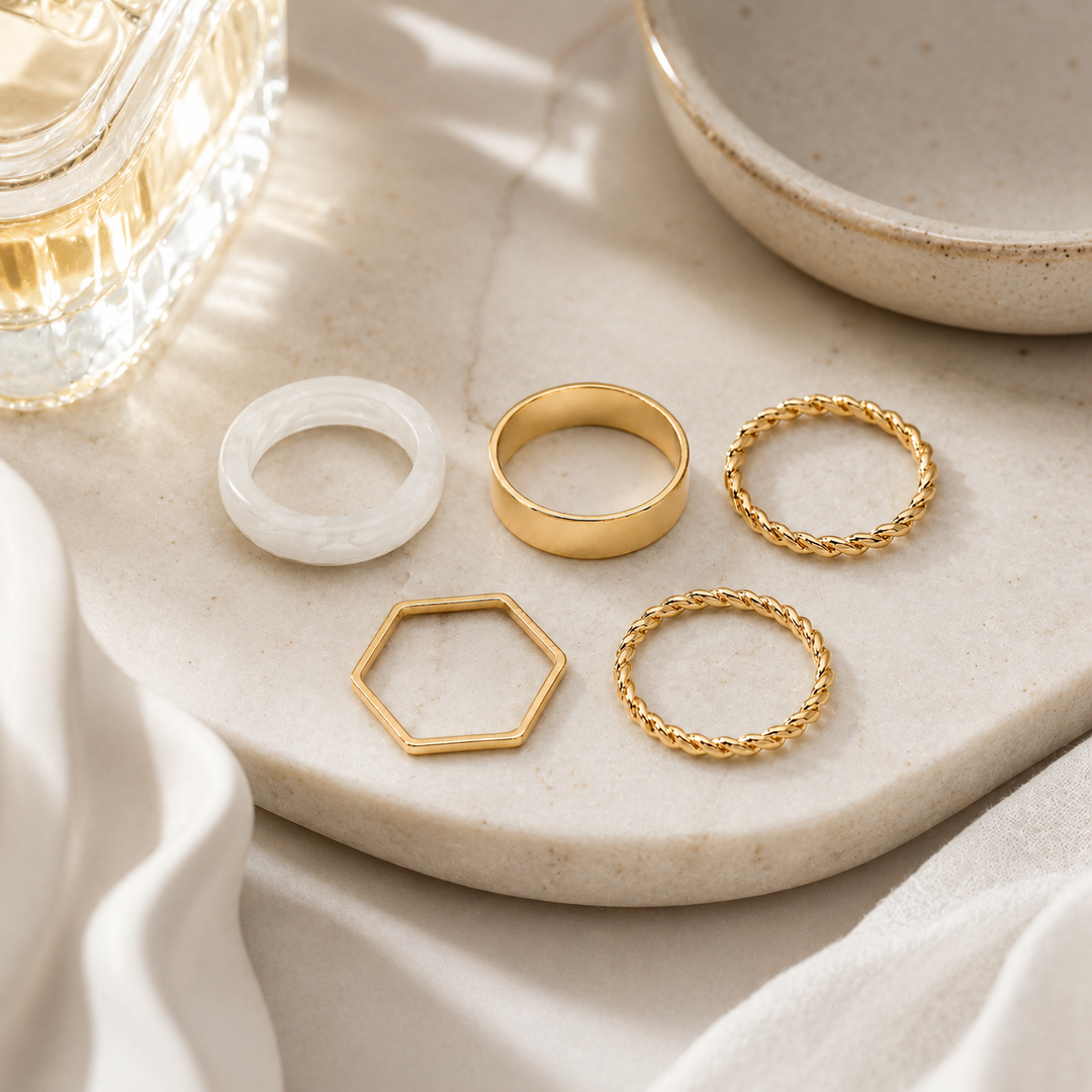 Set Of 5 Utopia Rings