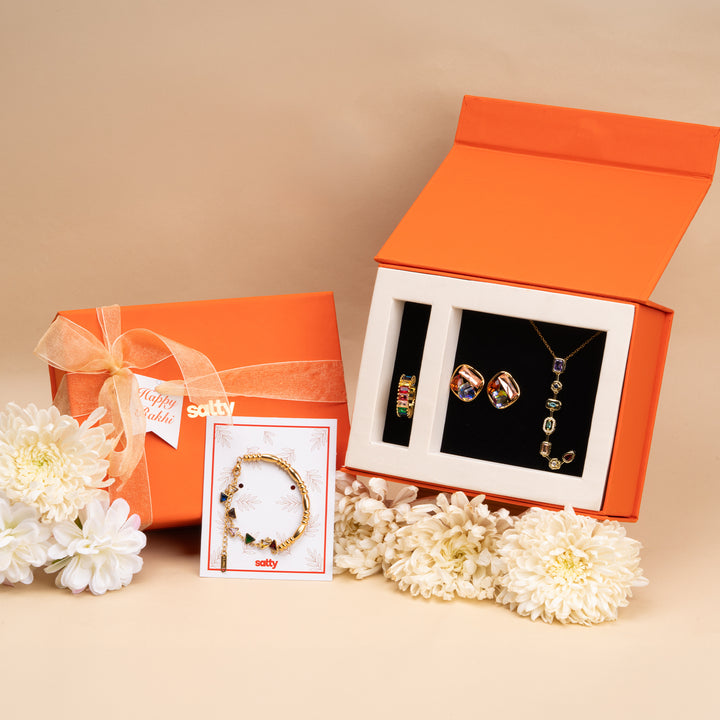 Luxury Signature Sparkle Rakhi Gift Box for Sister