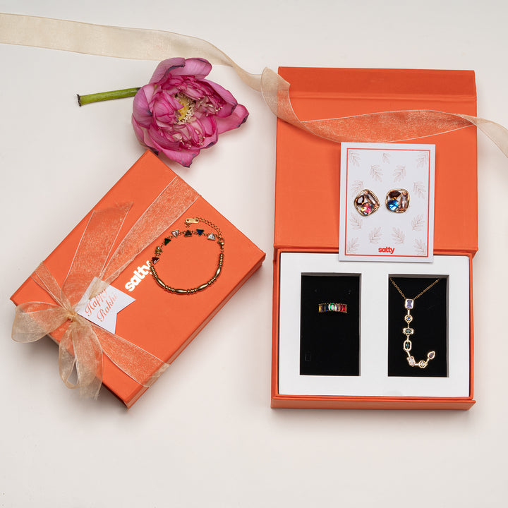 Luxury Signature Sparkle Rakhi Gift Box for Sister