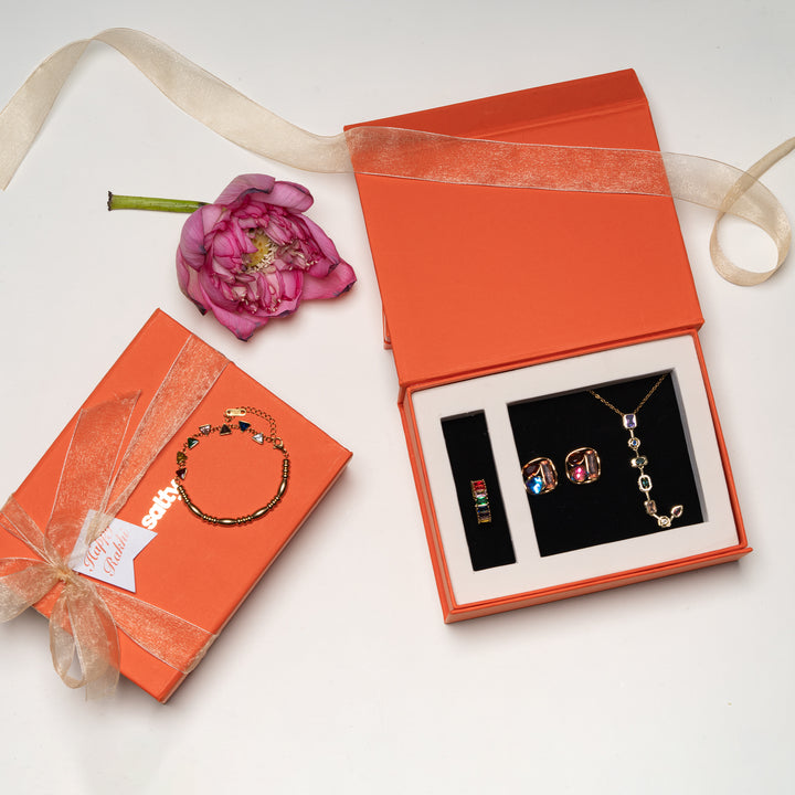 Luxury Signature Sparkle Rakhi Gift Box for Sister