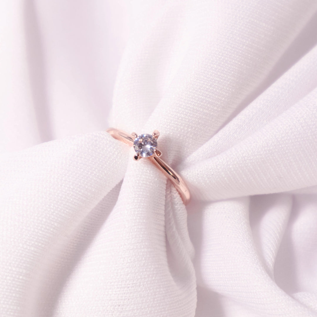 Splendid crystal rose-gold ring - Salty Accessories