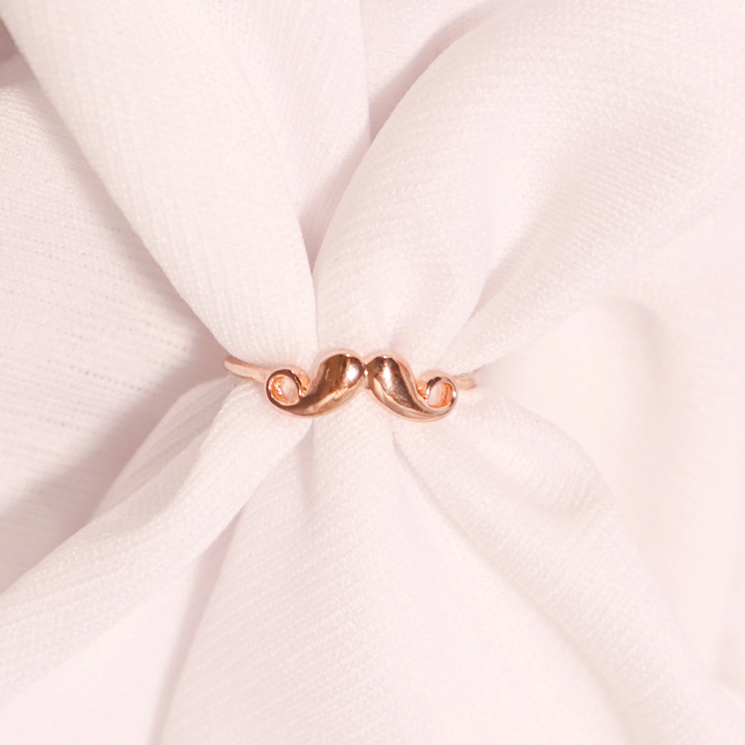 Mustache rose-gold ring - Salty Accessories