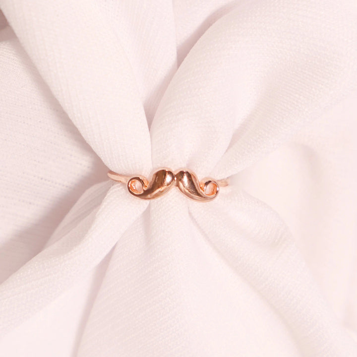 Mustache rose-gold ring - Salty Accessories