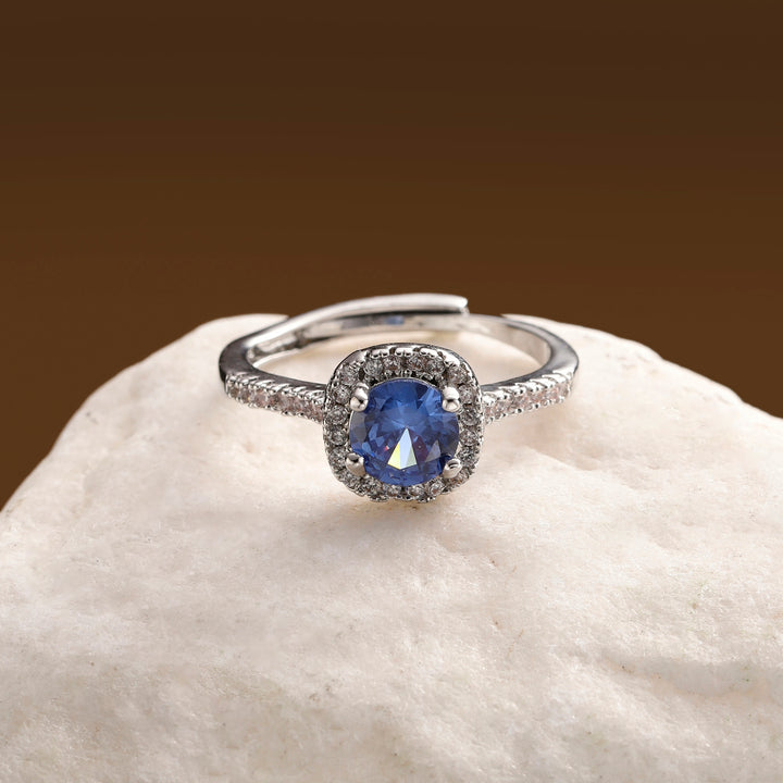 Radiant Cushion Cut Engagement Ring - Blue