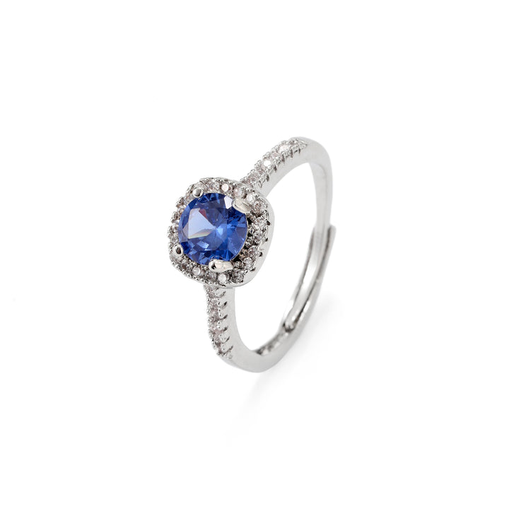 Radiant Cushion Cut Engagement Ring - Blue