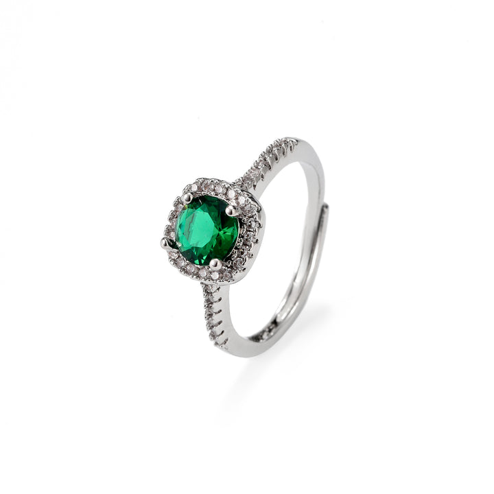 Radiant Cushion Cut Engagement Ring - Green