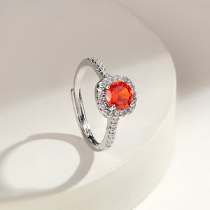 Radiant Cushion Cut Engagement Ring - Red