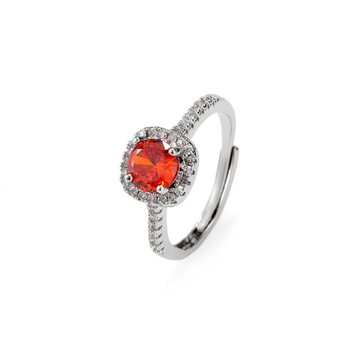 Radiant Cushion Cut Engagement Ring - Red