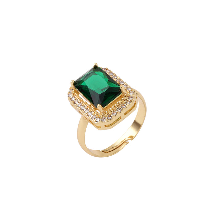 Artemisia Emerald Solitaire Ring - Salty Accessories