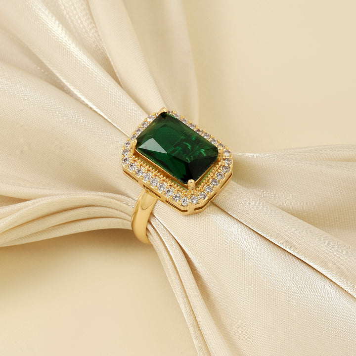 Artemisia Emerald Solitaire Ring - Salty Accessories