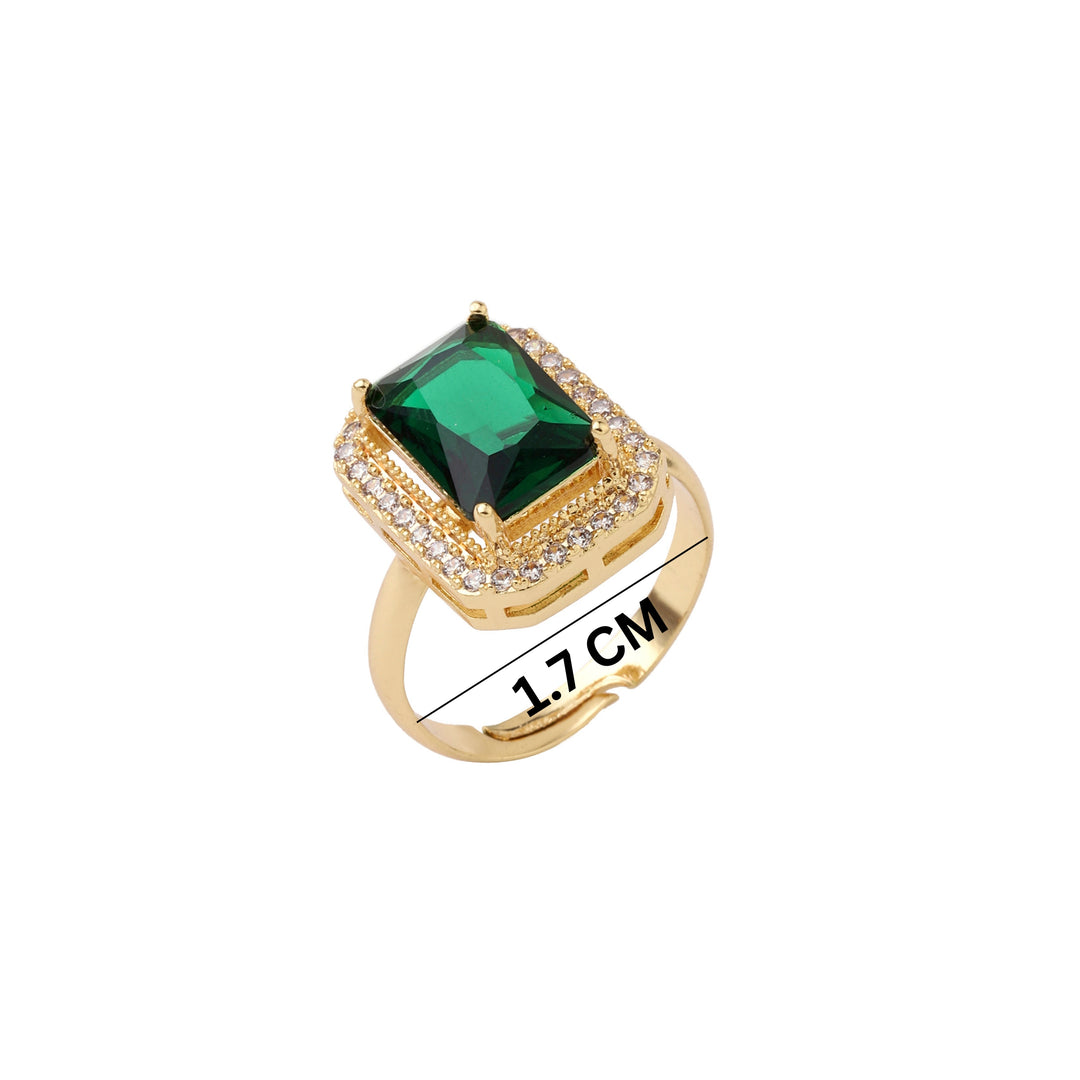 Artemisia Emerald Solitaire Ring - Salty Accessories