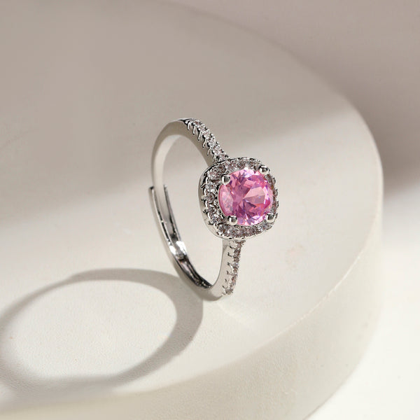 Radiant Cushion Cut Engagement Ring - Pink