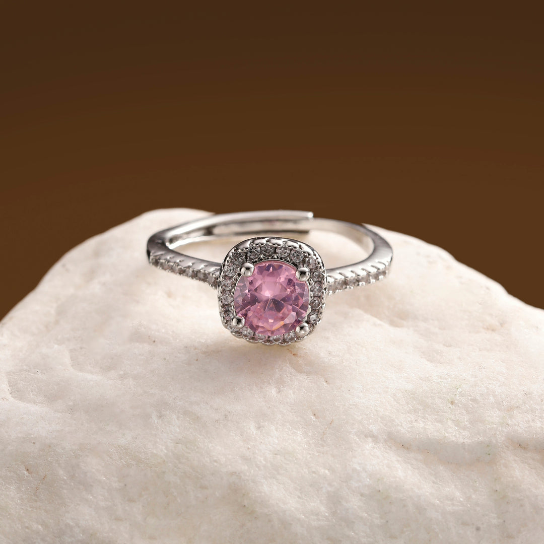 Radiant Cushion Cut Engagement Ring - Pink
