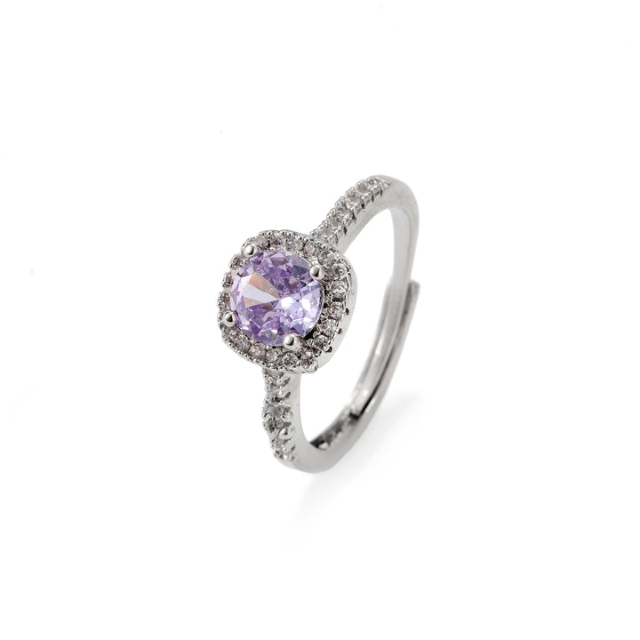 Radiant Cushion Cut Engagement Ring - Purple