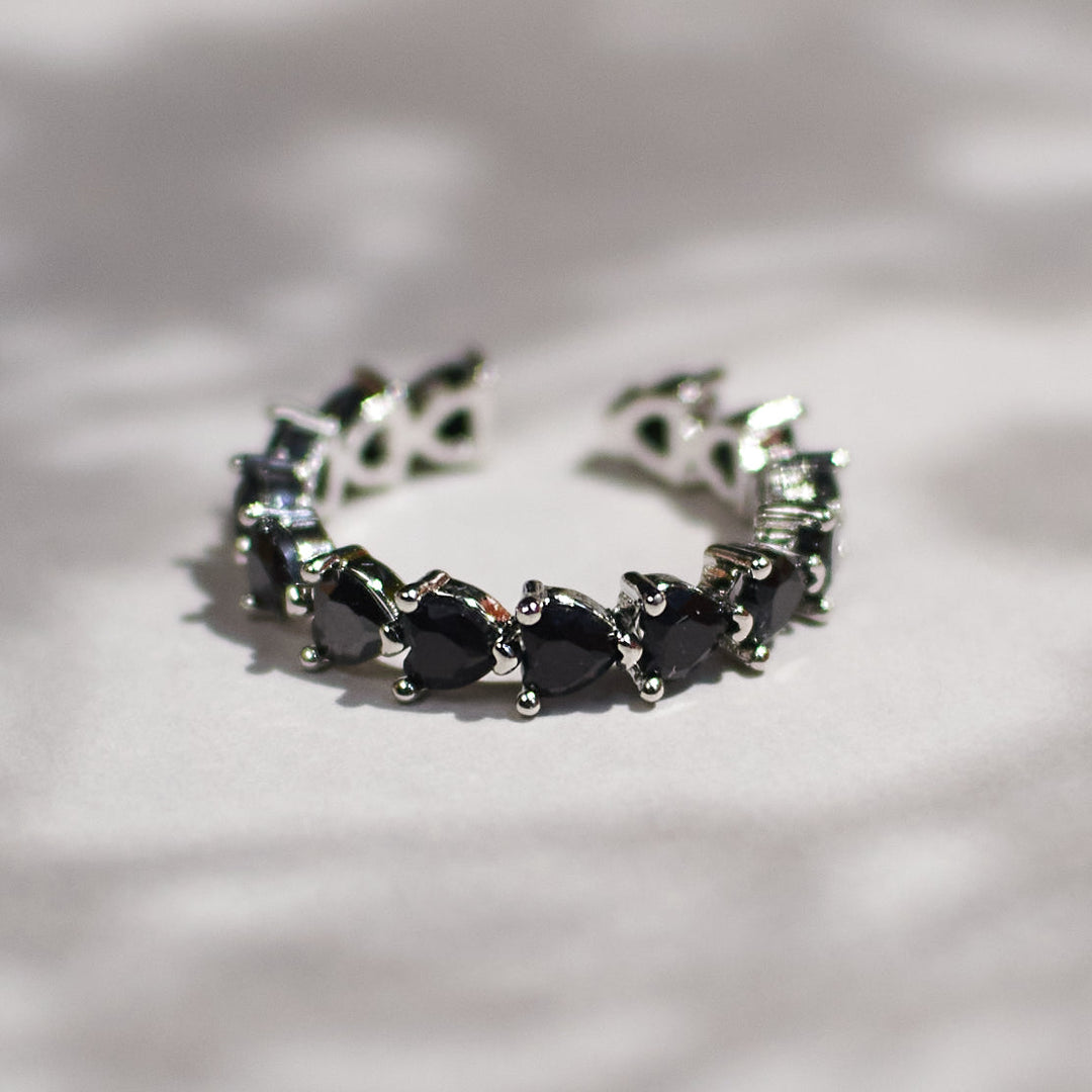 Ebony Black Tennis Ring - Salty Accessories