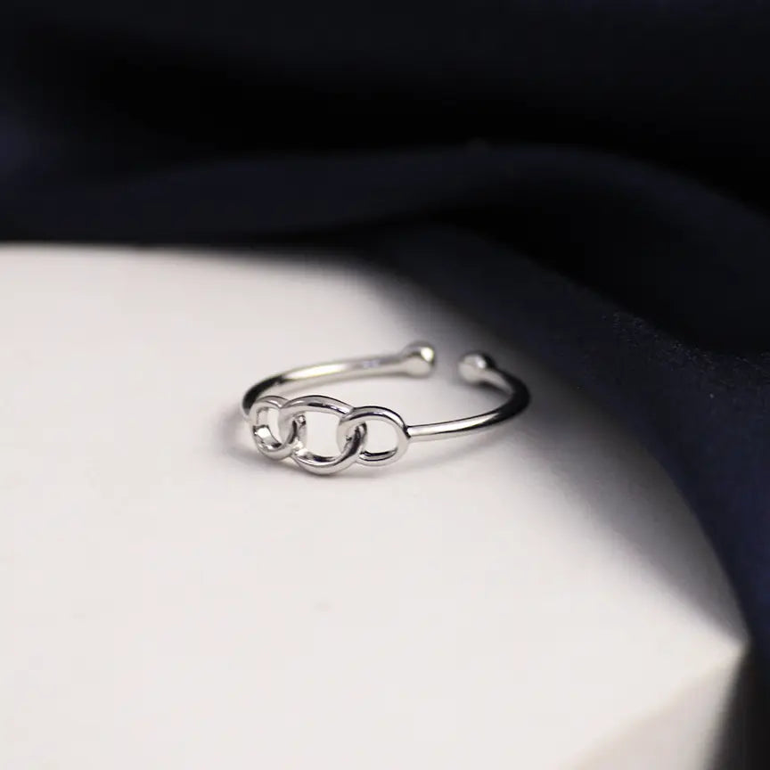 Interlooped Silver Band - Salty Accessories