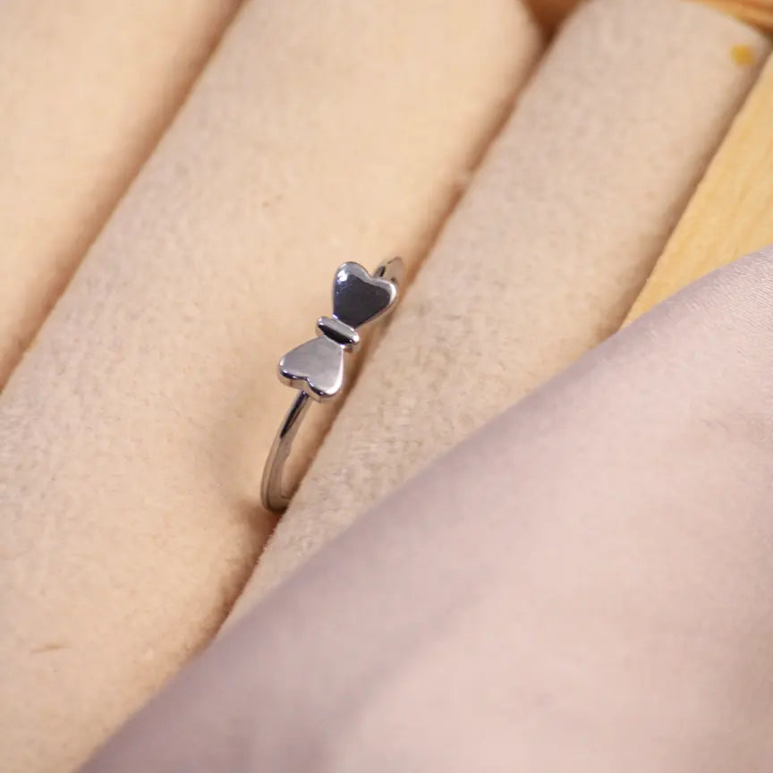 Minimal Bow Silver Band - Salty Accessories
