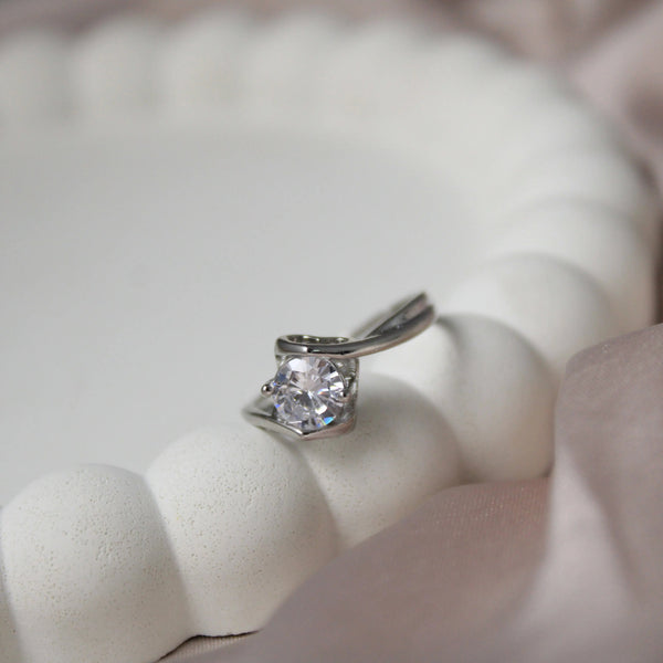 Curved Love Crystal Band
