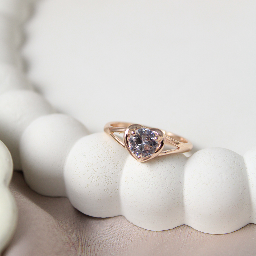 Radiant Heart Diamond Ring - Salty Accessories