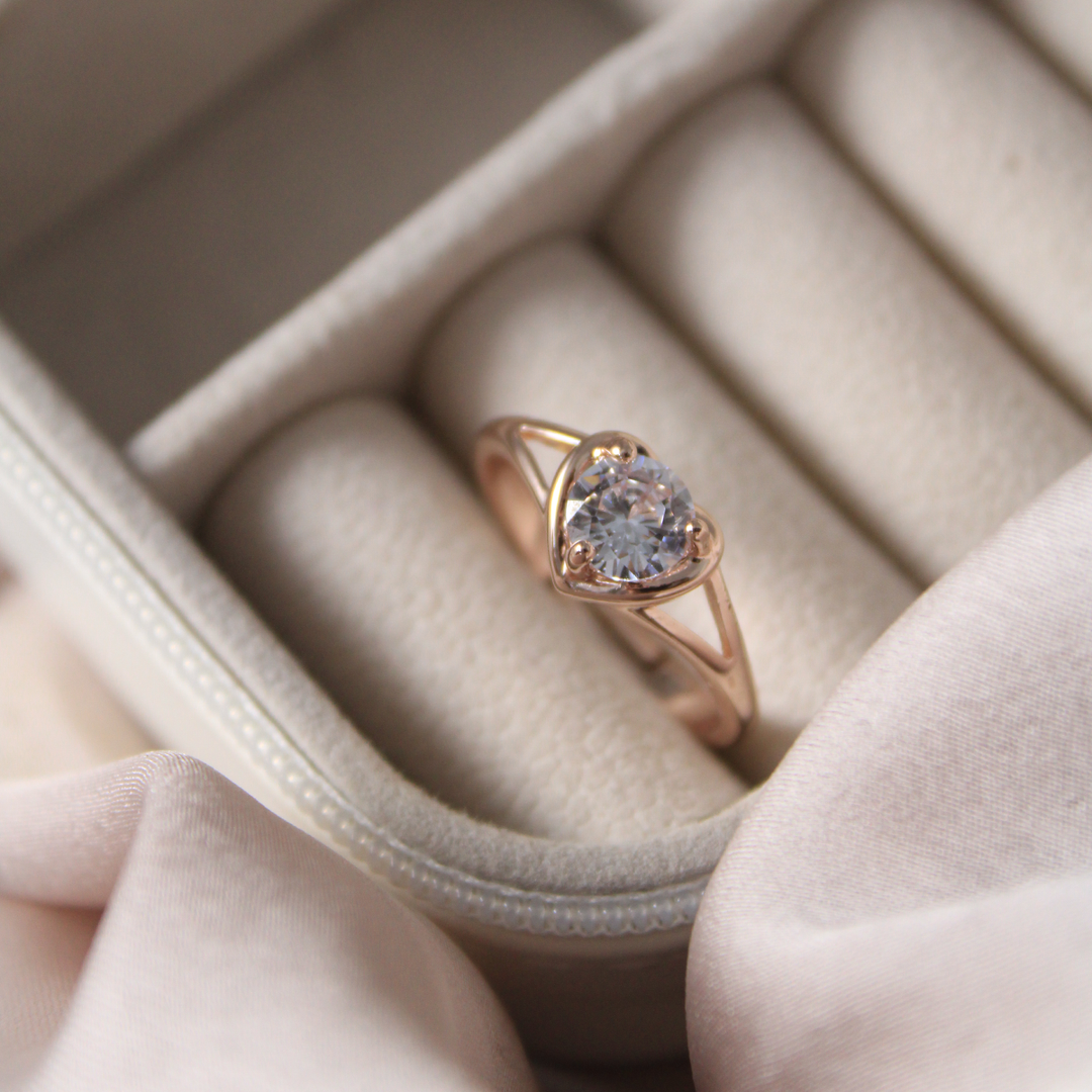 Radiant Heart Diamond Ring - Salty Accessories