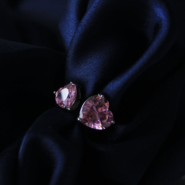 Kylie Pink Double Heart Ring