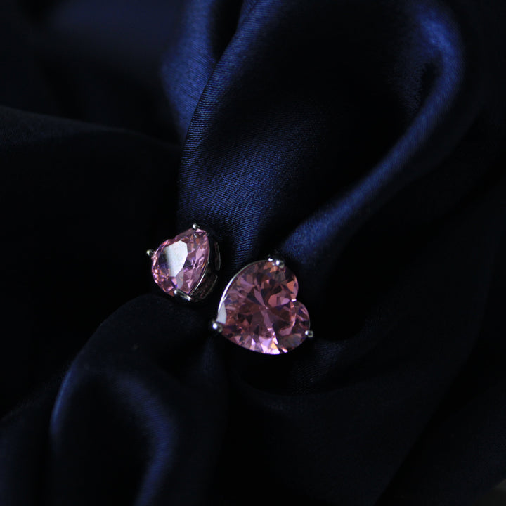 Kylie Pink Double Heart Ring - Salty Accessories