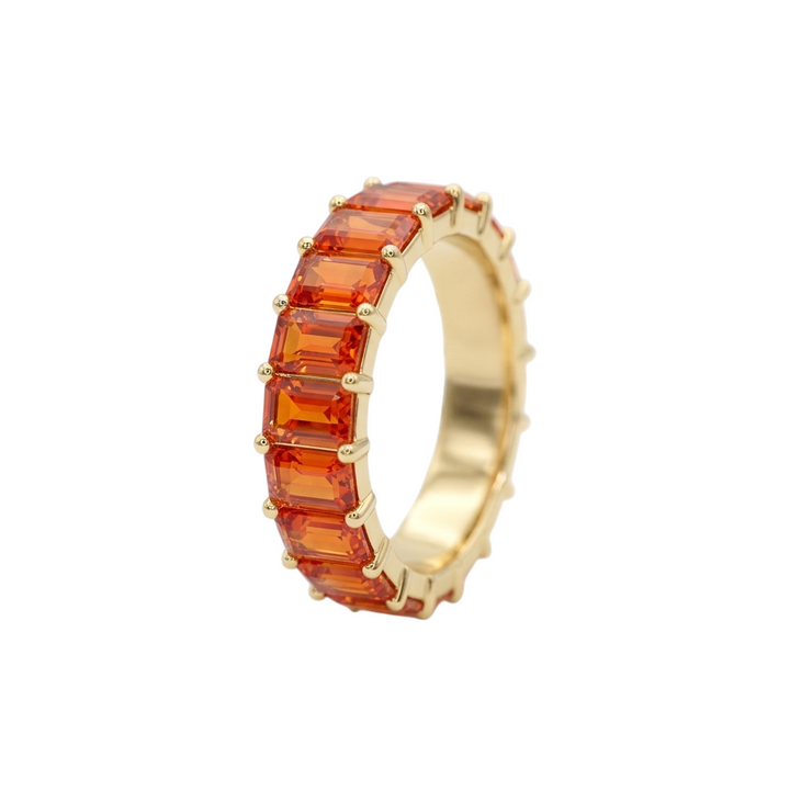 Garnet Glow Tennis Ring