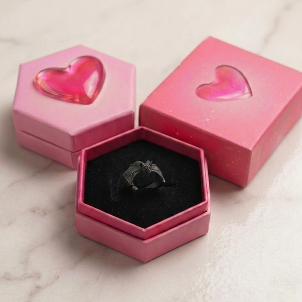 Spooky Bat Black Ring