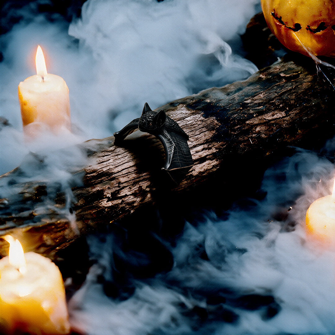 Spooky Bat Black Ring