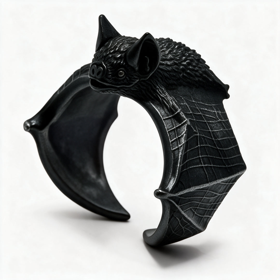 Spooky Bat Black Ring