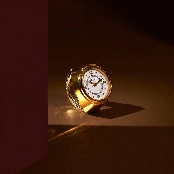 Girl Boss Salty Watch Ring - Gold