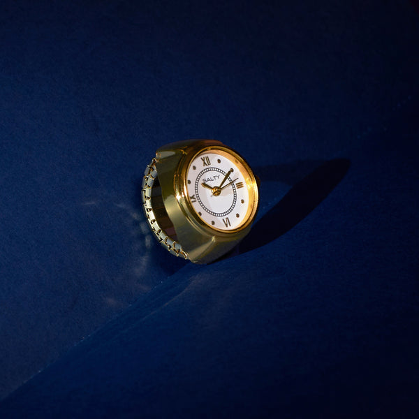 Girl Boss Salty Watch Ring - Gold