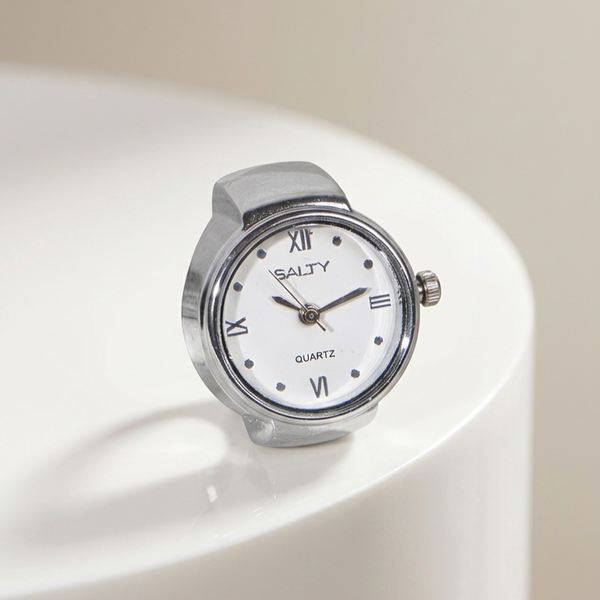 Girl Boss Salty Watch Ring - Silver
