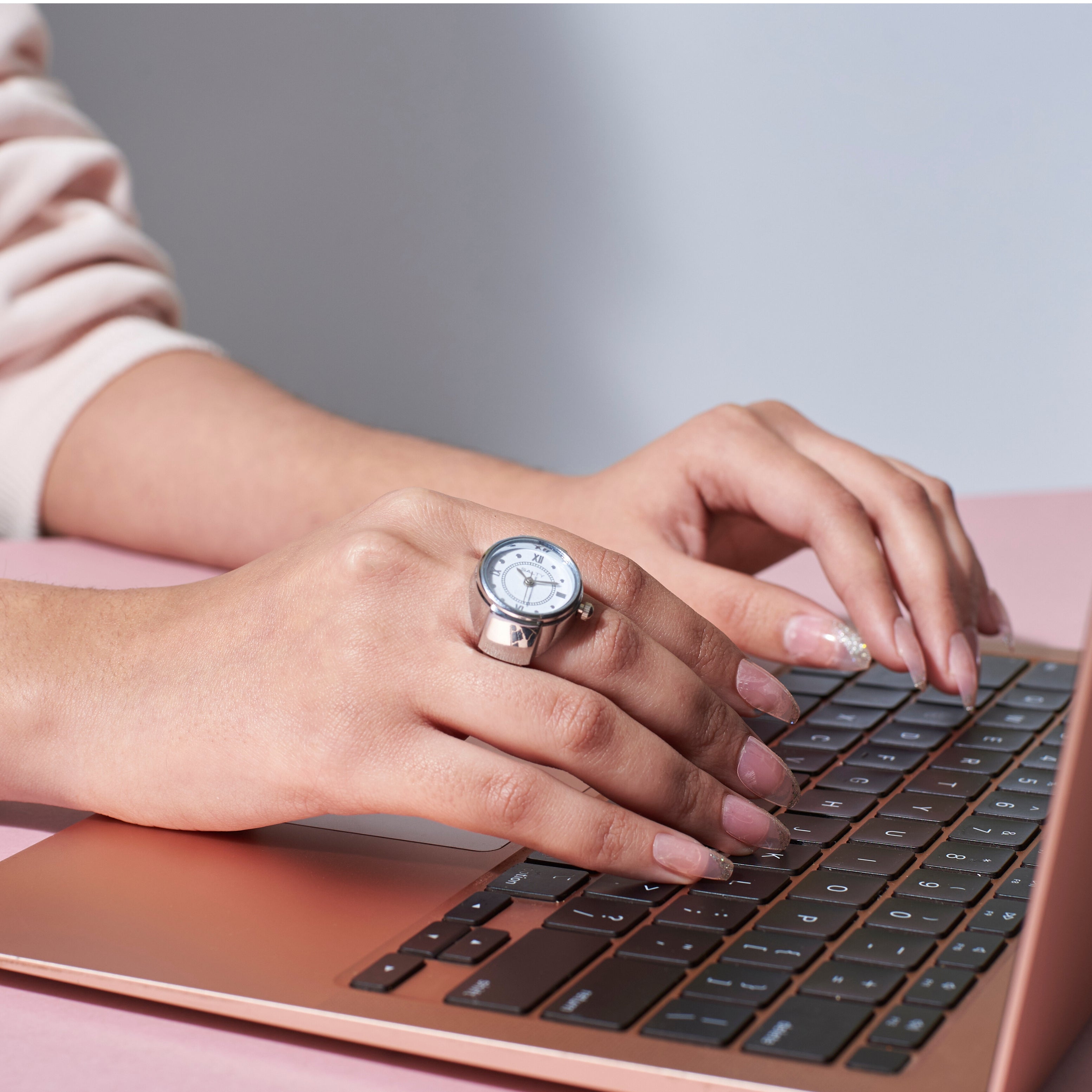 Girl Boss Salty Watch Ring - Silver