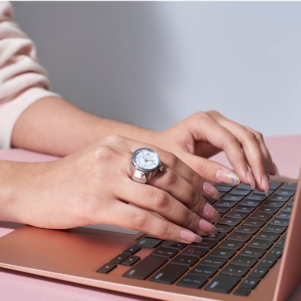 Girl Boss Salty Watch Ring - Silver