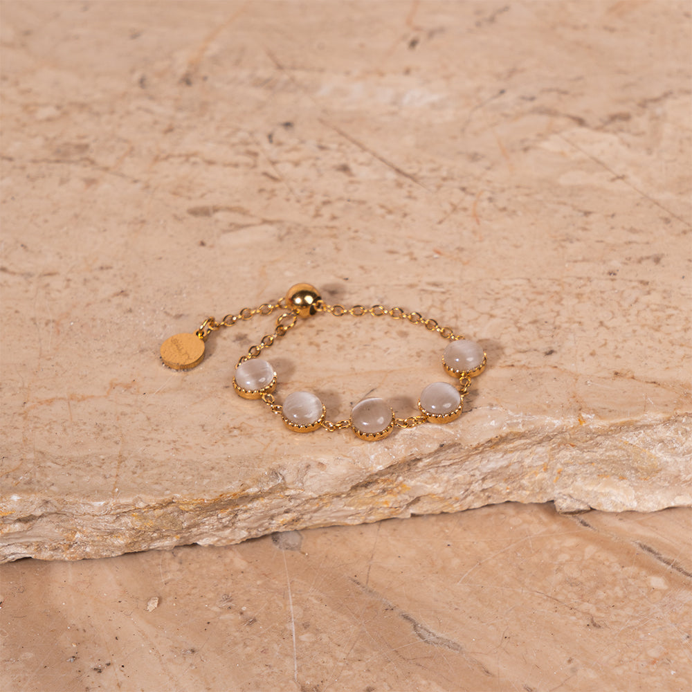 Opalescent Chain Ring