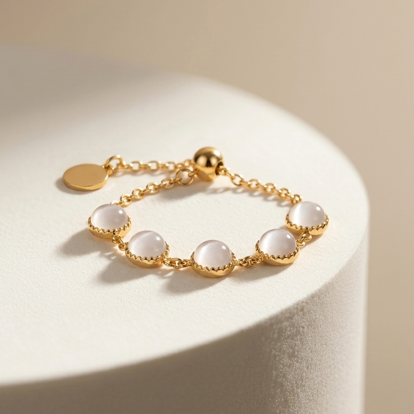 Opalescent Chain Ring
