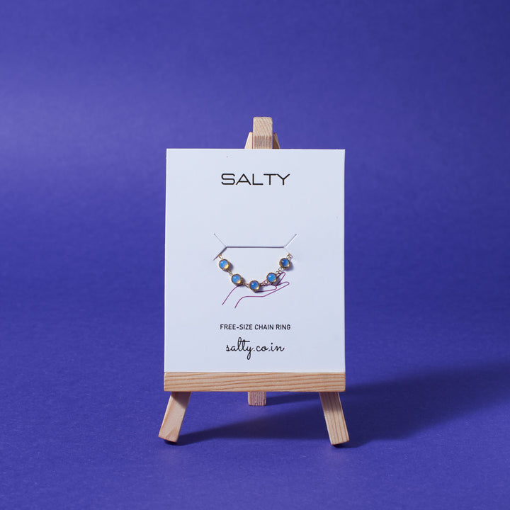 Opalescent Chain Ring - Salty Accessories