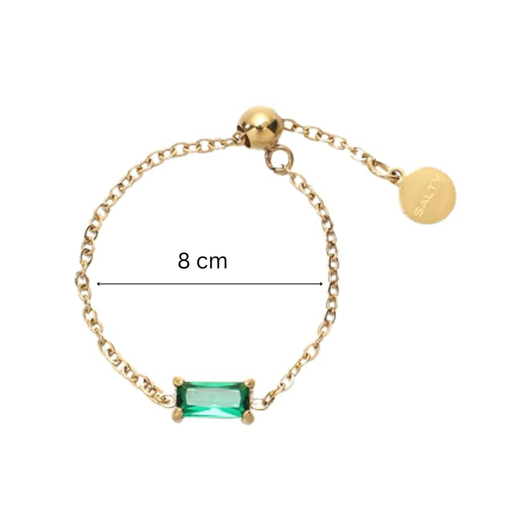 Emerald Green Self-Love Chain Ring