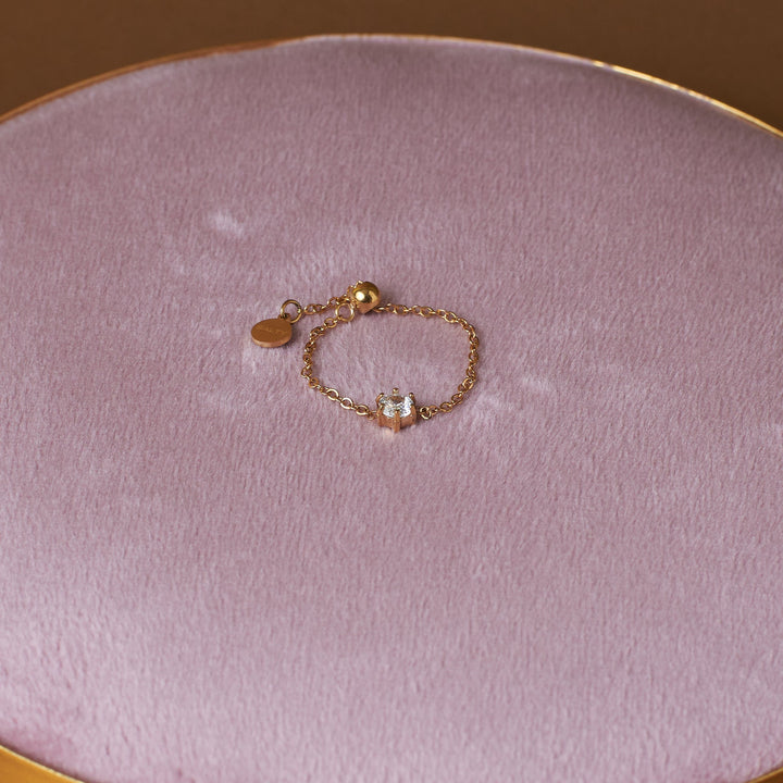 Champagne Self-Love Chain Ring - Salty Accessories