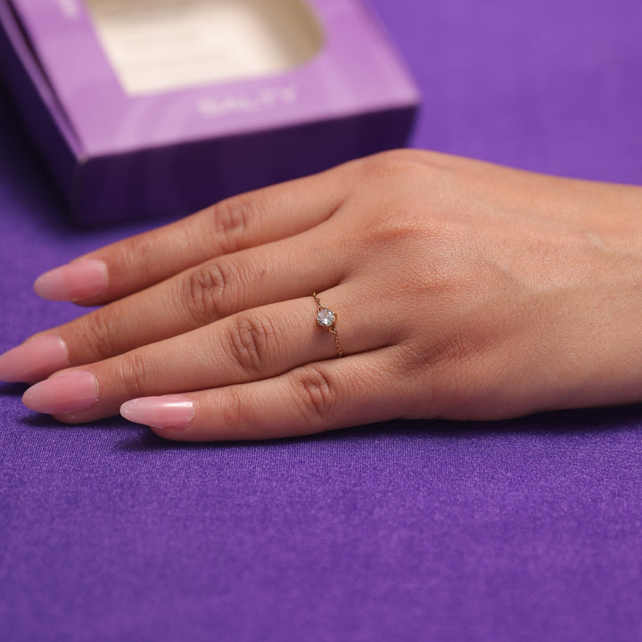 Champagne Self-Love Chain Ring - Salty Accessories