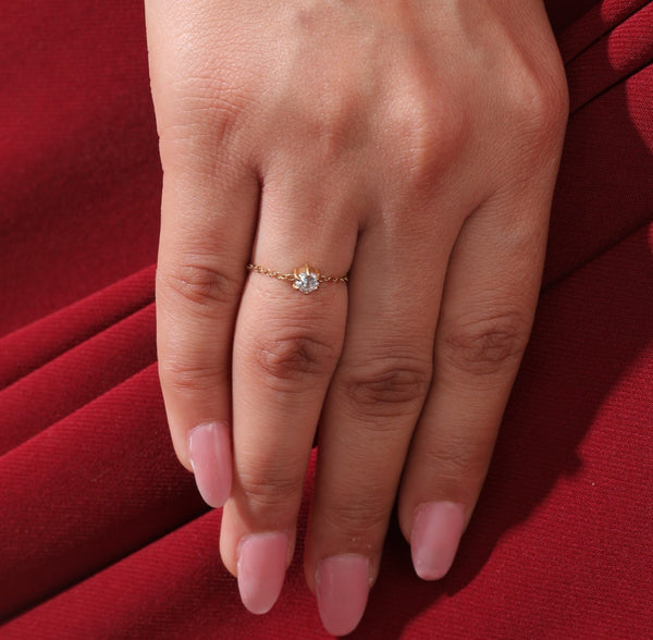 Champagne Self-Love Chain Ring